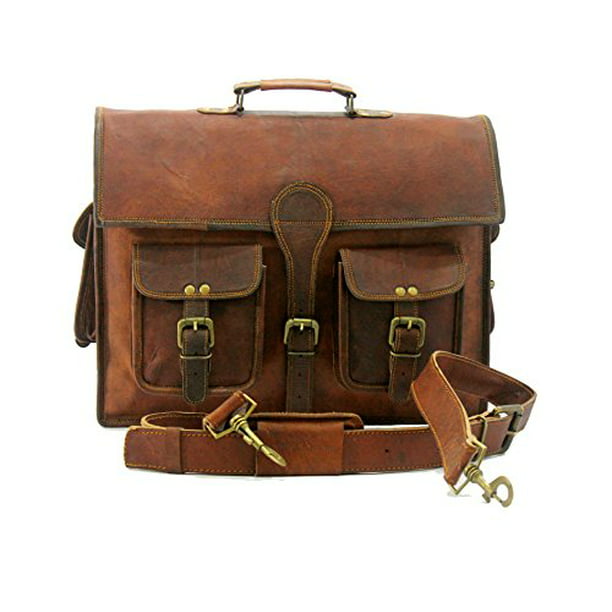 Details about   Vintage Leather Business Briefcase Men Shoulder Bag Laptop Messenger Satchel 